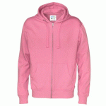 COTTOVER SWEATSHIRT À CAPUCHE FULL ZIP HOMME - CERTIFIÉ GOTS ROSE - TAILLE S