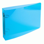 LOT DE 10 - CLASSEUR 2 ANNEAUX PLASTIFIÉ POUR FICHES BRISTOL EXACOMPTA CRYSTAL A5 - DOS 2,5 CM COULEURS ASSORTIES