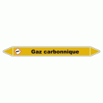 LOT DE 3 - MARQUEUR TUYAUTERIE - GAZ CARBONIQUE - VINYLE LAMINÉ - NFX 08-105 250 X 26 MM
