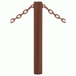 POTELET PROVINCE Ø114MM CHAINES 2 ANNEAUX INOX ASPECT CORTEN - PROCITY