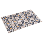 STORESDECO - TAPIS EN VINYLE MOELLEUX, TAPIS EN PVC, LAVABLE ET ANTIDÉRAPANT, FLEUR, 50 X 110CM