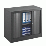 ARMOIRE À RIDEAUX MONOBLOC ÉCO-CONÇUE CLASSIQUE H 70 X L 80 CM ANTHRACITE