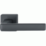 POIGNÉES DE PORTE SUR ROSACES ALUMINIUM ANODISÉ - NOIR MAT DUBLIN - BEC-DE-CANE - 20 PAIRES HOPPE