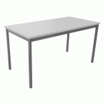 TABLE DE RÉUNION TREFF 140 X 70 GRIS CLAIR / ALU