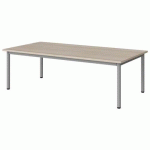 TABLE MALIBU 160X80 T1 4P STRA ABS ACACIA/GRIS 9006