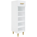 VIDAXL - ARMOIRE À CHAUSSURES BLANC 30X35X105 CM BOIS D'INGÉNIERIE