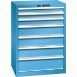 ARMOIRE BLEU CLAIR 717X572X1000 AVEC 7 TIR. 75KG - LISTA