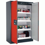 ARMOIRE SÉCURITÉ Q-PEGASUS-90 Q90.195.120.WDAC GRIS/ROUGE - ASECOS