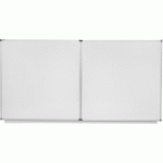 BI-OFFICE TABLEAU MAYA TRIPTYQUE BLANC ÉMAILLÉ NF, CADRE ALU,  90 CM X 120 CM (FERMÉ)