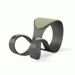 CHAISE ERGONOMIQUE MOON - NOIR/VERT