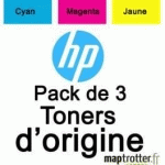 HP - 131A - U0SL1AM - PACK DE 3 TONERS CYAN/MAGENTA/JAUNE - PRODUIT D'ORIGINE - 1 800 PAGES