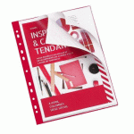 LOT DE 15 - PROTÈGE-DOCUMENTS VIQUEL POLYPROPYLÈNE A4 20 POCHETTES - 40 VUES COULEUR ROUGE