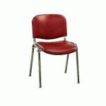 LOT DE 5 CHAISES CLUNY PIÈTEMENT NOIR TISSU ENDUIT PVC M2 COLORIS ANTHRACITE - MANUTAN COLLECTIVITÉS