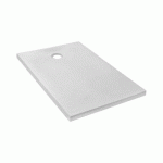 RECEVEUR DE DOUCHE EXTRAPLAT ANTIDÉRAPANT 100X80CM - TEXTURÉ PIERRE BLANC MAT - IPSO JACOB DELAFON