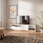 SKRAUT HOME - MEUBLE TV, BANC TÉLÉ, 207X50X37 CM, POUR LES TV JUSQU