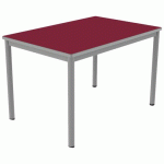 TABLE CARÉLIE MOB 120X80 T6 STRA POLYURÉ. CERISE GRIS/9006 - MOBIDECOR