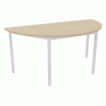 TABLE DE RÉUNION DEMI-LUNE TREFF 160X80 CHÊNE DE FIL/ BLANC