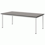TABLE MALIBU 160X80 T3 4P STRA BÉTON F186/NOIR BLC 9016