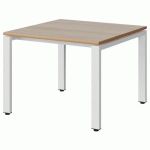 TABLE MALIBU 80X80 T3 SOUDÉ STR ALAI ACACIA/BLC 9016