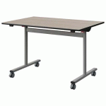 TABLE MALIBU RAB. 120X80 T6 DL ST ACACIA/NOIR GRIS 9006 - MANUTAN EXPERT