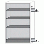 ARMOIRE SÉCURITÉ S-PHOENIX-90 S90.196.120.FDAS JAUNE - ASECOS