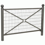 BARRIÈRE PROVINCE GRILLAGÉE 1.57 M BOULE - ZINC GRIS PROCITY - PROCITY