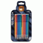 BLISTER DE 10 PORTE-MINES 0,7MM. COULEURS ASSORTIES. - LOT DE 8