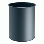 CORBEILLE À PAPIER MÉTAL DURABLE GRIS ANTHRACITE 15 L