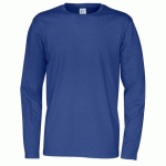 COTTOVER T-SHIRT MANCHES LONGUES HOMME - CERTIFIÉ GOTS BLEU - TAILLE S