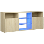 MEUBLE TV AVEC LUMIÈRES LED CHÊNE SONOMA 120X30X50 CM