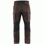 PANTALON DE TRAVAIL SERVICES STRETCH MARRON/NOIR TAILLE 38 - BLAKLADER