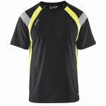 T-SHIRT NOIR/JAUNE FLUORESCENT TAILLE XL - 333210309933XL - BLAKLADER