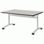 TABLE MALIBU 120X80 T3 DL ST ANTIB BLC SE W911/NOIR BLC 9016