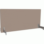 ADEMA+ ECRAN POSTE DOUBLE L180 CM ACIER ARGENT/TISSU TAUPE - CLEN