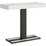 CONSOLE EXTENSIBLE 90X40/196 CM CAPITAL SMALL PREMIUM FRÊNE BLANC STRUCTURE ANTHRACITE