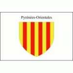 DRAPEAU PYRÉNÉES ORIENTALES : DIMENSIONS - 100 X 150 CM