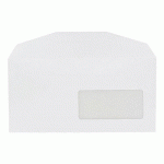 ENVELOPPE POUR MISE SOUS PLI AUTOMATIQUE 114 X 229 MM LA COURONNE 80 G AVEC FENÊTRE 45 X 100 MM BLANCHE - BOÎTE DE 1000