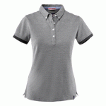 JAMES HARVEST LARKFORD POLO PIQUE FEMMES NOIR MÉLANGE - TAILLE S