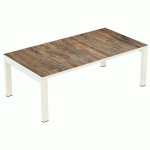 TABLE BASSE EASY OFFICE 114X60 CM PIED BLANC PLATEAU BOIS - MANUTAN COLLECTIVITÉS