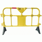 BARRIÈRE PLASTIQUE AVEC PIEDS - 1500MM JAUNE
