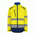 BLOUSON SOFTSHELL LONG LIFE JAUNE/MARINE 3XL - T2S