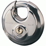 CADENAS À CLÉS EN INOX - ROND - LARGEUR 70 MM - MASTER LOCK