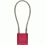 CADENAS DE CONSIGNATION - CÂBLE INOX GAÎNÉ 40 CM - CORPS TITALIUM ROUGE ABUS