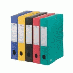 LOT DE 10 - CHEMISE BOX CARTE EUROFOLIO+ OXFORD 24 X 32 CM DOS 6 CM COULEURS ASSORTIES