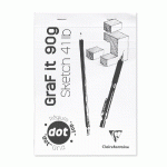 GRAF'IT DOT BLOC AGRAPHÉ 80F A4 90G - BLANC - LOT DE 5