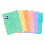 LOT DE 10 - CAHIER OXFORD EASYBOOK PASTEL 24 X 32 CM GRANDS CARREAUX 96 PAGES
