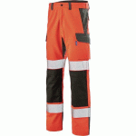 PANTALON FLUO ADVANCED 9B30 - ROUGE FLUO/GRIS CHARCOAL - 50 - CEPOVETT SAFETY