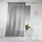 1001KDO - RIDEAU EFFET LIN HALTONAS GRIS 140X240CM