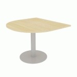 TABLE DE BASE MEETING 110X102 CHENE 25MM PIET. TULIPE ALU