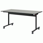 TABLE MALIBU RAB 160X80 T6 DL ST ISOS GRIS 1400/NO NOIR 9005 - MANUTAN EXPERT